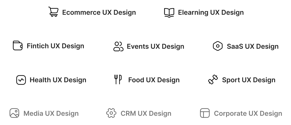 UX categories
